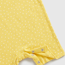 Load image into Gallery viewer, Yellow Polka Dots Printed Rompers- Pack Of 2
