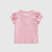 Load image into Gallery viewer, Pink Frill Layered Sleeves Top
