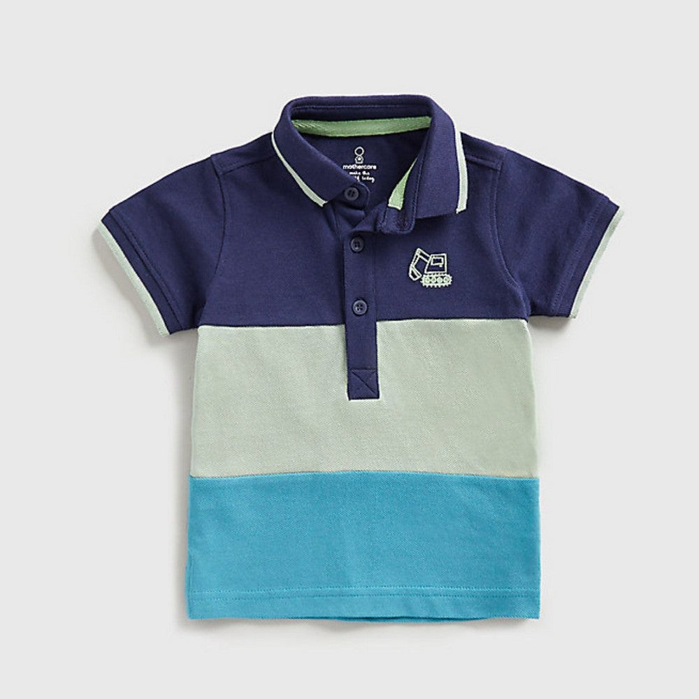 Colour Block Half Sleeves Polo T-Shirt