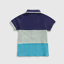 Load image into Gallery viewer, Colour Block Half Sleeves Polo T-Shirt
