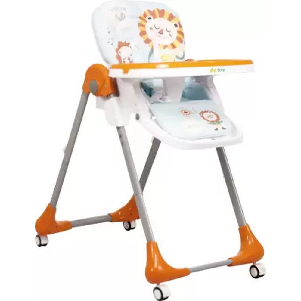 Orange Little Lux Baby High Chair