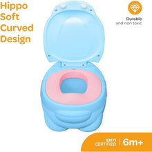 Load image into Gallery viewer, Hippo Baby Potty Training Seat With PU Cushion
