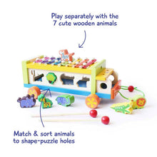 Load image into Gallery viewer, Musical Animal Wooden Toy Truck
