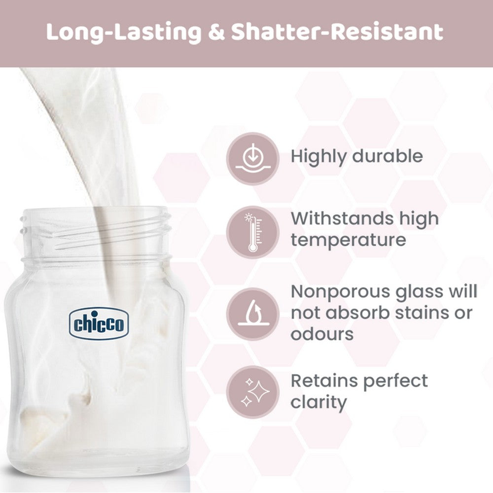 Slow Flow Well Being Glass Feeding Bottle- 120ml