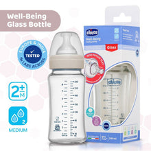 Load image into Gallery viewer, Green Well-Being Glass Feeding Bottle - 240ml
