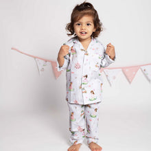 Load image into Gallery viewer, Pink Princess Theme Full Sleeves Organic Cotton Night Suit
