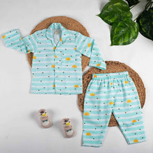 Load image into Gallery viewer, Skylines Theme Full Sleeves Organic Cotton Night Suit
