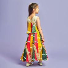 Load image into Gallery viewer, Tri Colour Leheriya Lehenga Set
