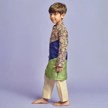 Load image into Gallery viewer, Blue Kalamkari Kurta With Pajama
