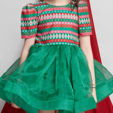 Load image into Gallery viewer, Green Christmas Theme Dress
