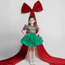 Load image into Gallery viewer, Green Christmas Theme Dress
