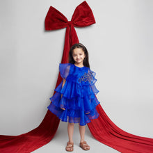 Load image into Gallery viewer, Blue Organza Layered Dress
