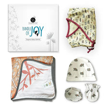 Load image into Gallery viewer, Peach Snuggle Blanket With Jhabla, Cap, Booties &amp; Mittens Baby Gift- Pack Of 5
