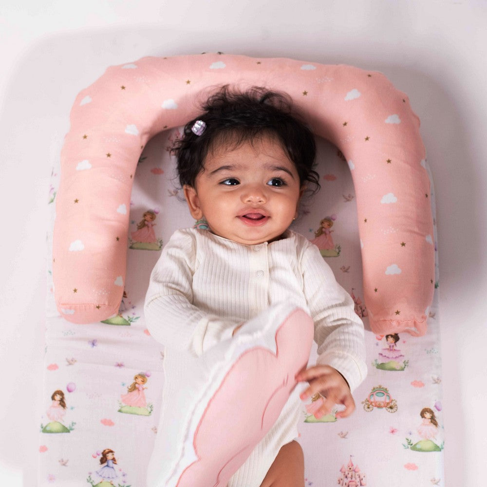 Pink Fairytale Foldable Baby Bed