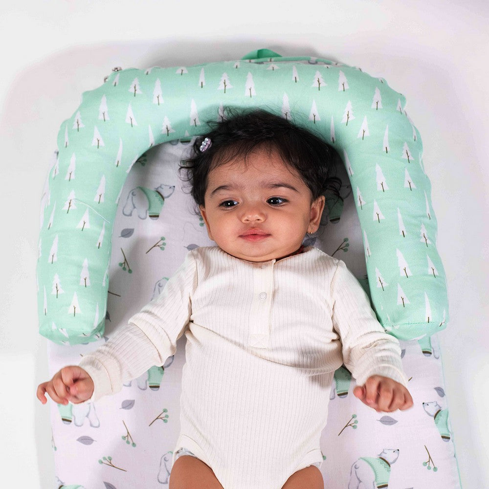 Green Arctic Foldable Baby Bed