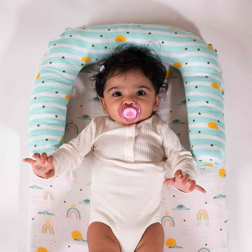 Green Horizon Foldable Baby Bed