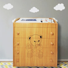 Load and play video in Gallery viewer, Brown Bear Wooden Changing Table for New Born Baby Nursery
