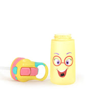 Load image into Gallery viewer, Yellow Happy Face Snap Lock Sipper Bottle
