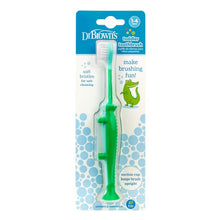 Load image into Gallery viewer, Green Crocodile Shape Toddler Toothbrush
