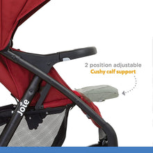 Load image into Gallery viewer, Muze Lx One Hand Fold Stroller With Flat Reclining Seat - Cranberry
