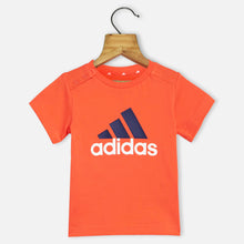 Load image into Gallery viewer, Red Adidas T-Shirt &amp; Blue Shorts Set
