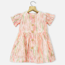 Load image into Gallery viewer, Pink Puff Sleeves Cotton Dress
