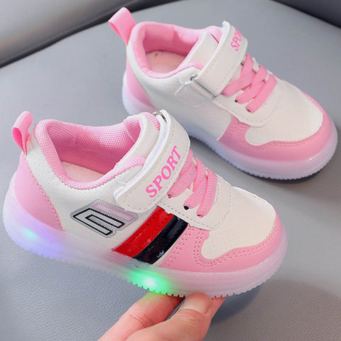 Pink Panda Sneakers With LED Light-Up
