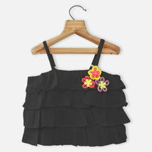 Load image into Gallery viewer, Black Sleeveless Layered Top
