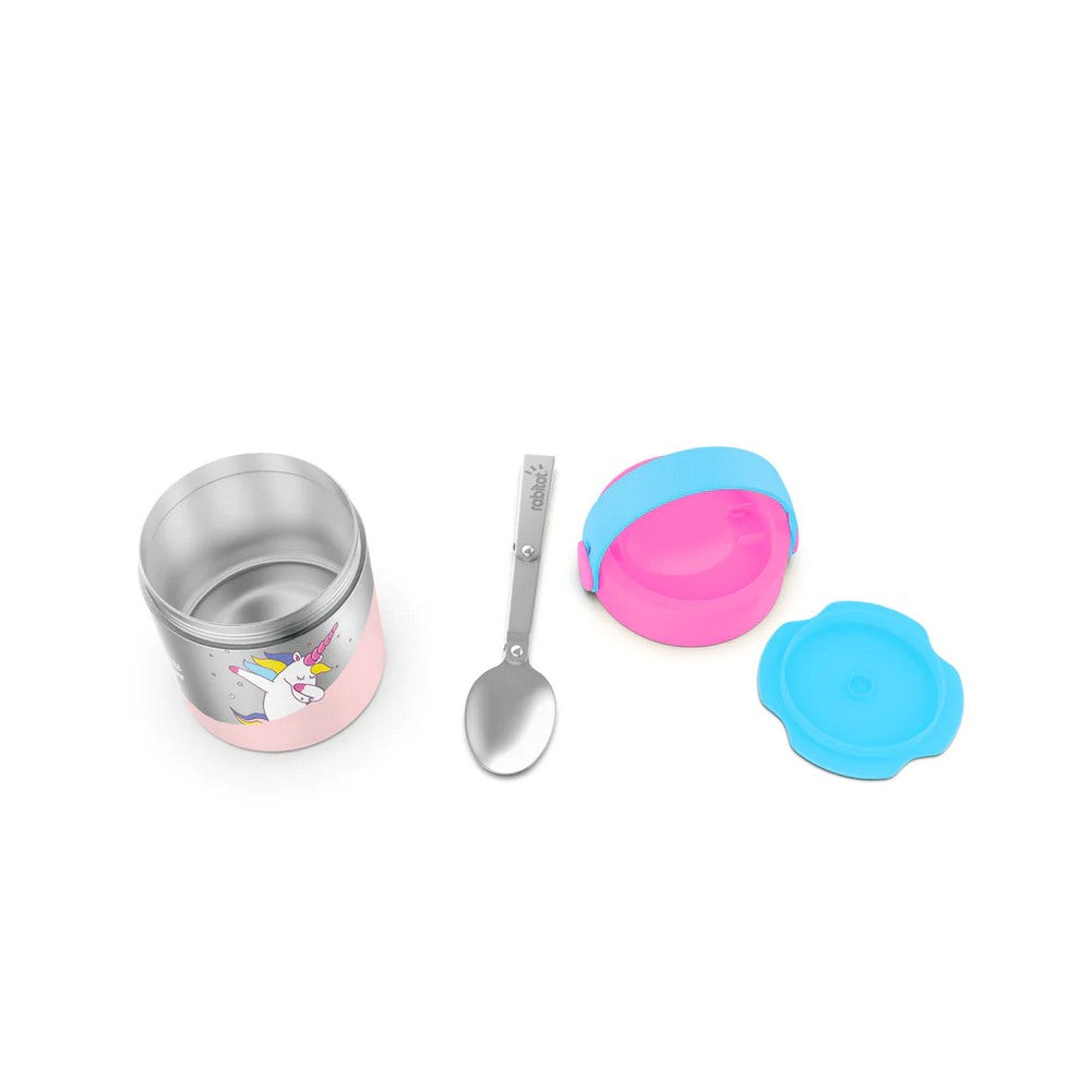 Pink Mealmate Lunch Flask With Folding Spoon - 418ml