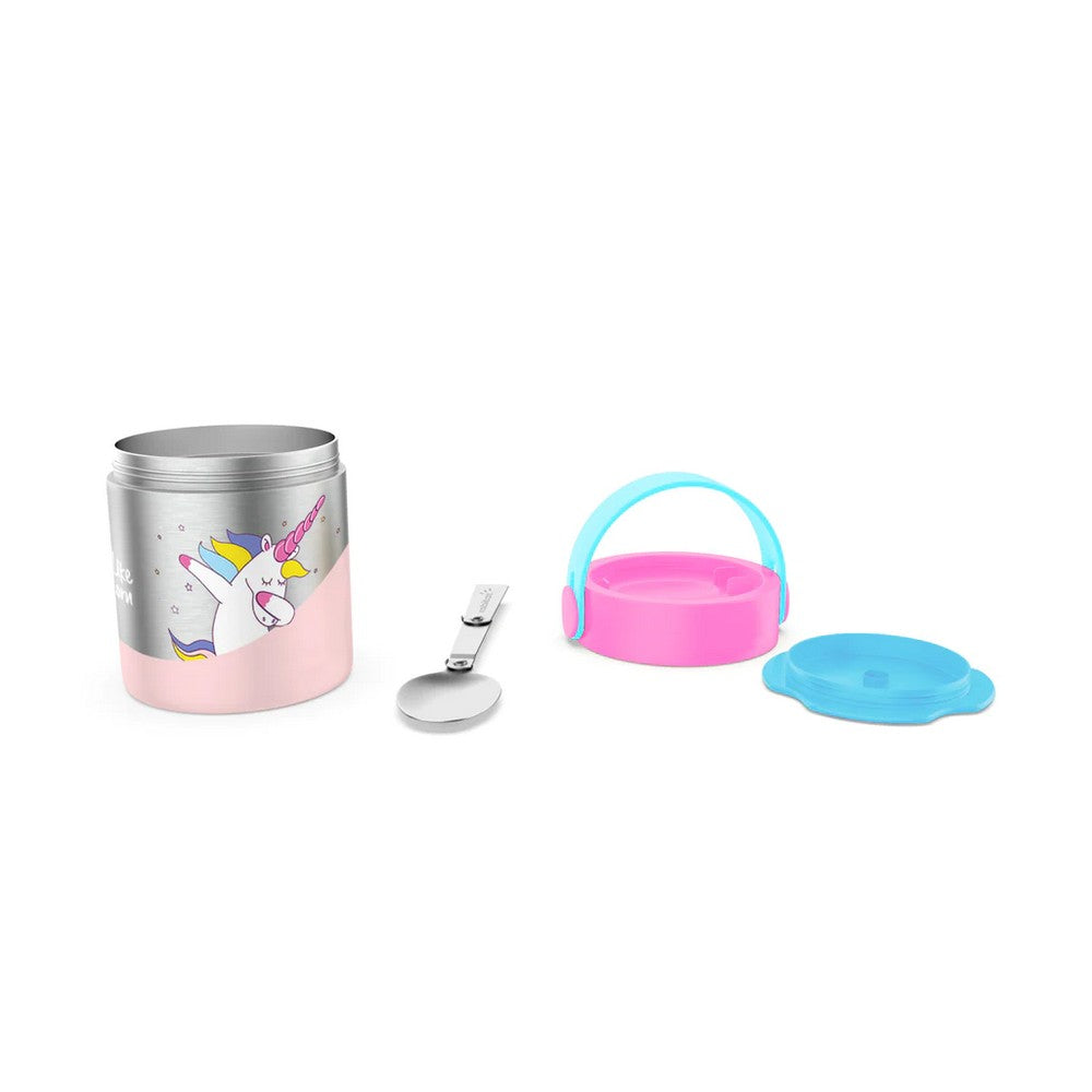 Pink Mealmate Lunch Flask With Folding Spoon - 418ml