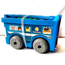 Load image into Gallery viewer, Blue Police Car Building Blocks In Trolley Container - 30Pcs
