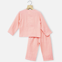 Load image into Gallery viewer, Peach Full Sleeves Muslin Night Suit
