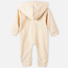 Load image into Gallery viewer, Beige I love Mam Theme Hooded Romper
