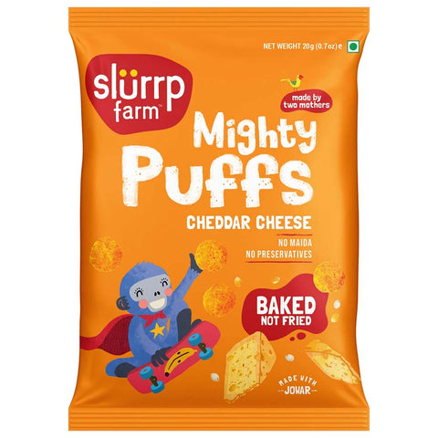 Slurrp Farm Mighty Puff Cheddar Cheese - 20gm
