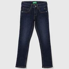 Load image into Gallery viewer, Blue Mid Rise Slim Fit Denim Jeans
