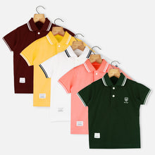 Load image into Gallery viewer, Striped Hem Polo T-Shirt
