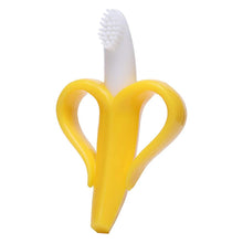 Load image into Gallery viewer, Banana Shape Easy Grip Silicone Toothbrush Cum Teether
