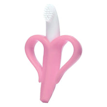 Load image into Gallery viewer, Banana Shape Easy Grip Silicone Toothbrush Cum Teether
