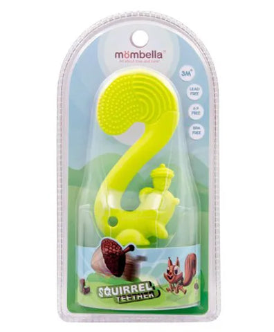 Green Mombella Squirrel Silicone Teether