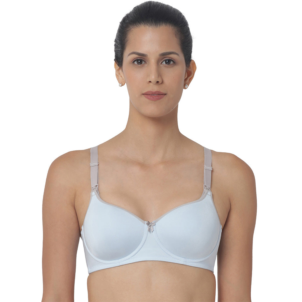 Blue Padded Nursing Bra