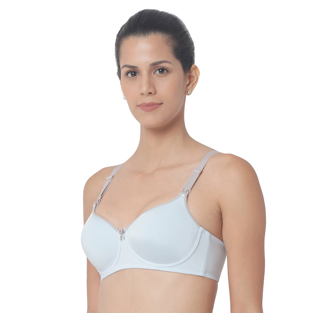 Blue Padded Nursing Bra