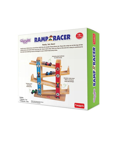 Ramp Racer Wooden Racing Toy With 3 Mini Cars