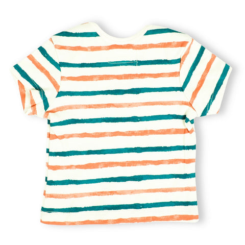 Stripe Hype Half Sleeves T-shirt