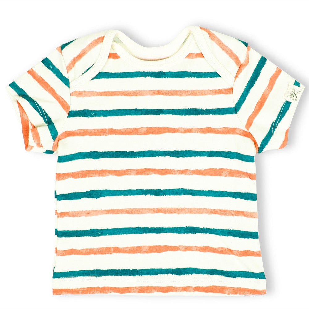 Stripe Hype Half Sleeves T-shirt