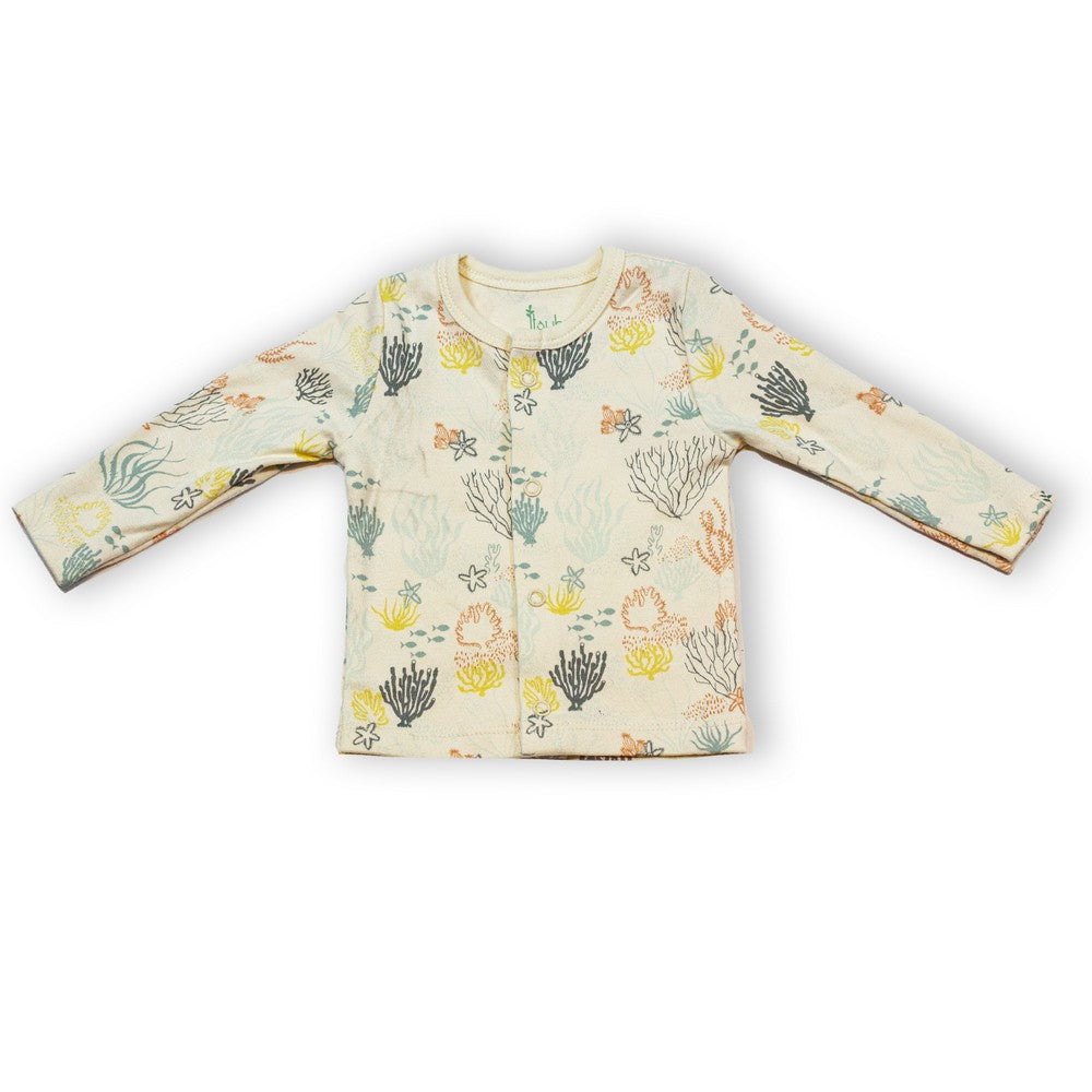Under Water World Full Sleeves T-shirt With Buttons