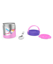 Load image into Gallery viewer, Pink Mealmate Lunch Flask With Folding Spoon 418 ML
