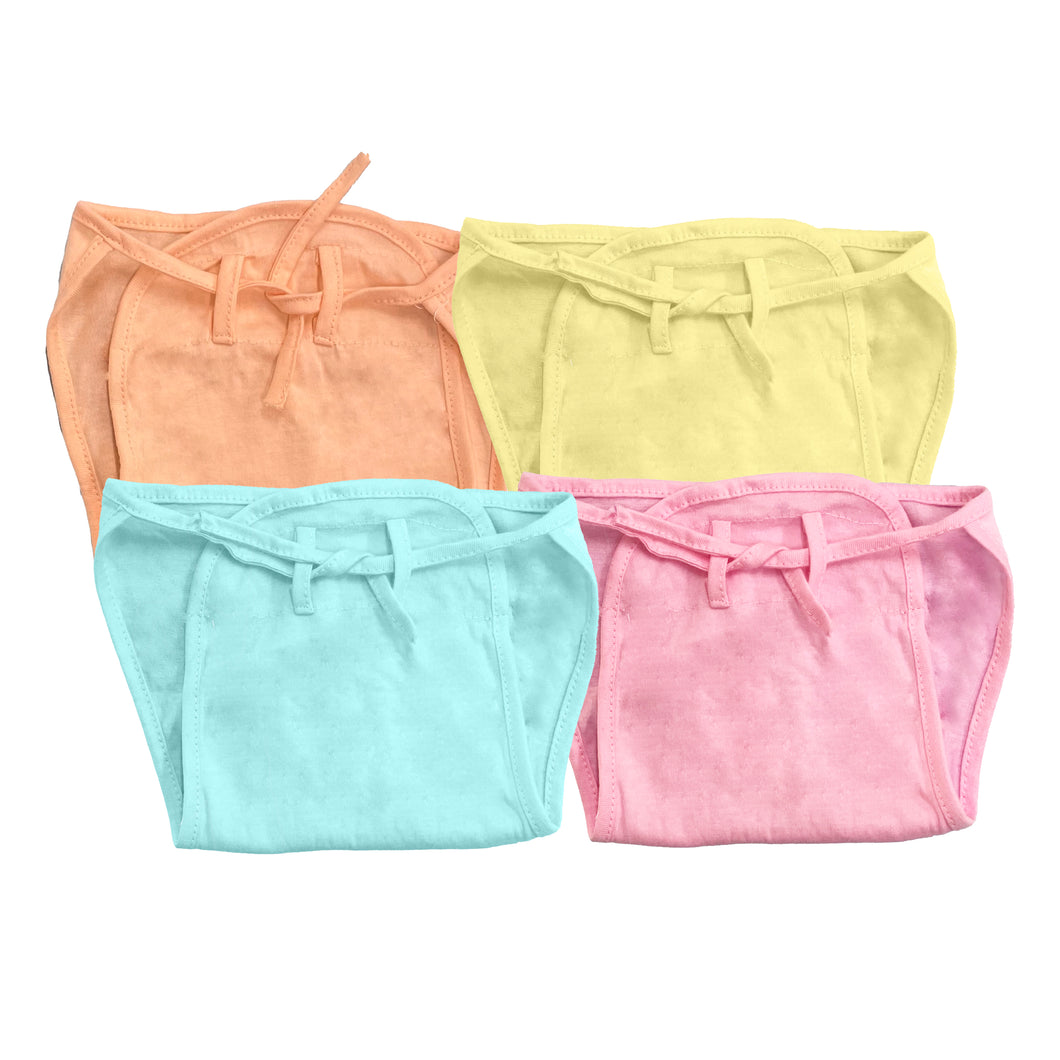 Multicolored Newborn Hosiery Nappy-Pack of 12
