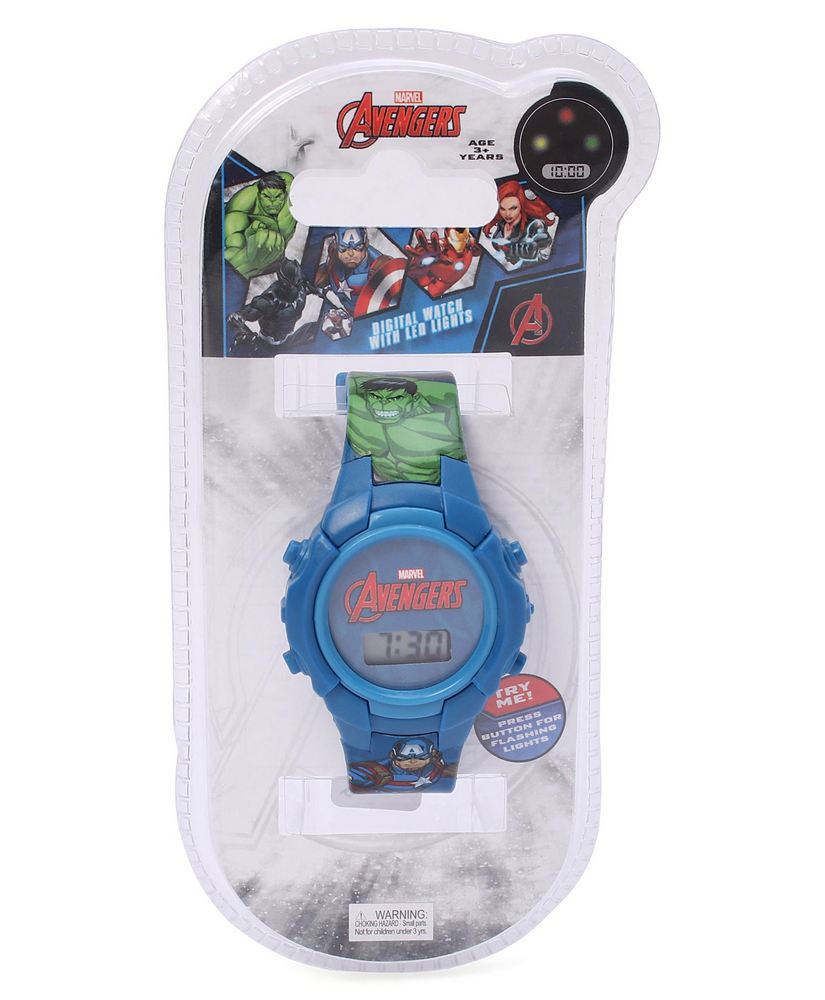 Blue Avenger Digital Watch With Led Light
