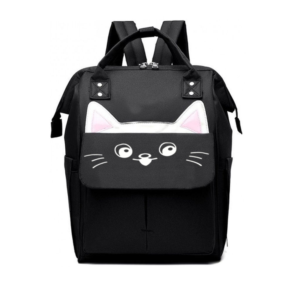 Black Kitty Waterproof Diaper Bag