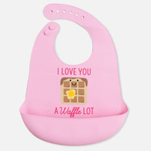 Load image into Gallery viewer, Light Pink I Love You  Printed Silicone Bib
